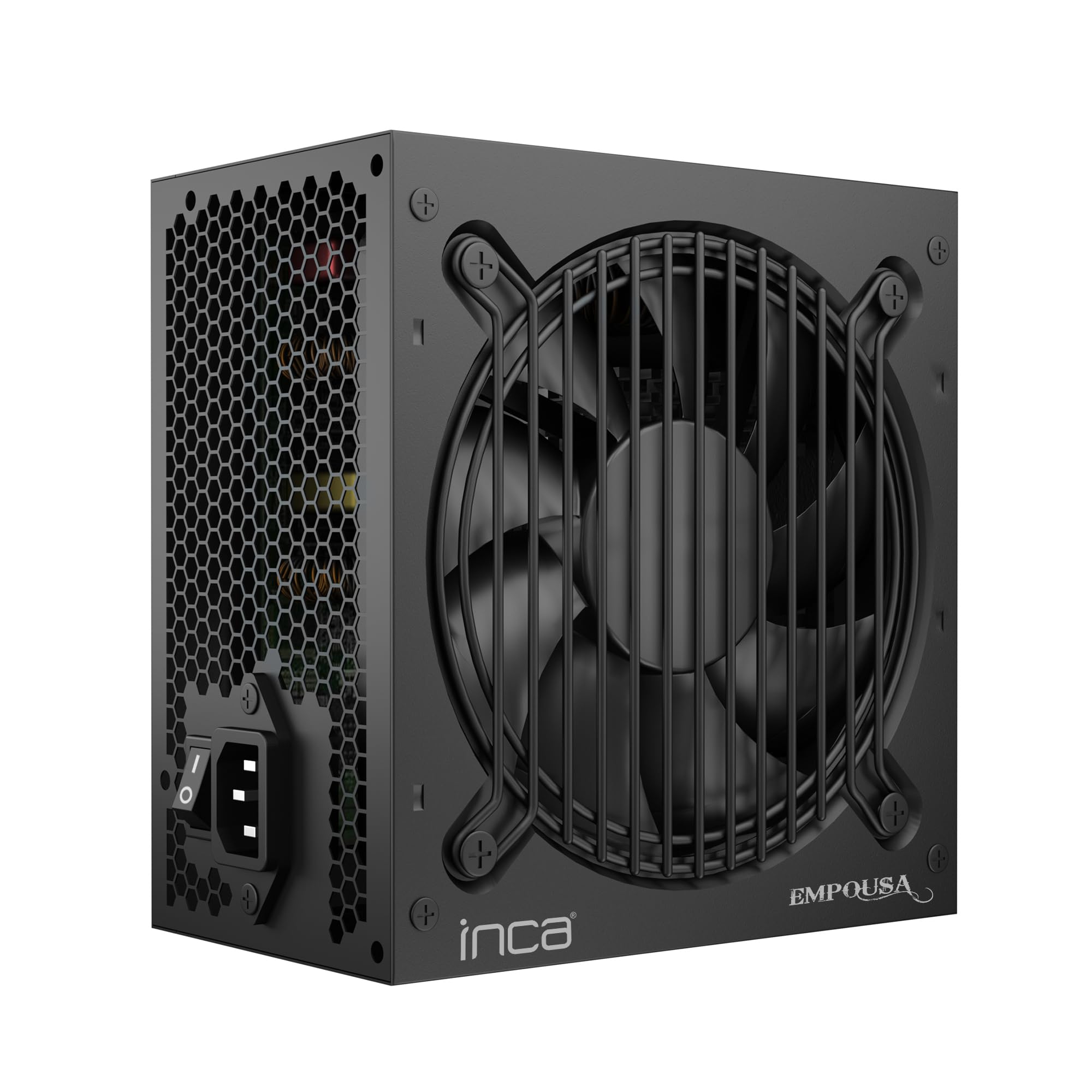INCA IPS-850XN Silent Power Supply Compatibel met de nieuwste ATX 12V V2.3 standaard De extreem stille 120 mm ventilator zorgt voor een uitzonderlijke luchtstroom. (850XN