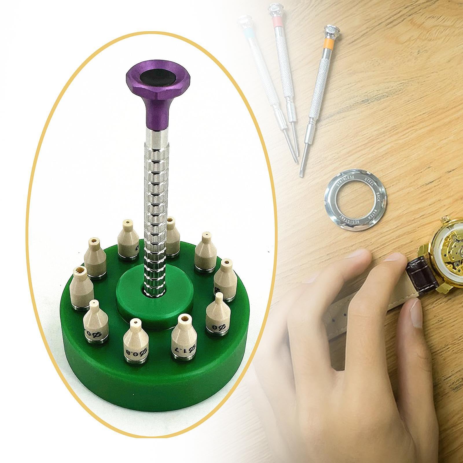 Set di Utensili manuali di precisione per orologiai (Verde)