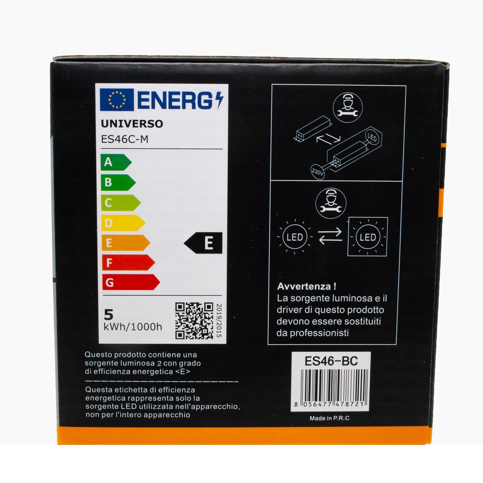 Faro Stradale LED Planetitaly 200W - 18000 Lumen, IP65, Per Esterni, Campi Sportivi, Parcheggi
