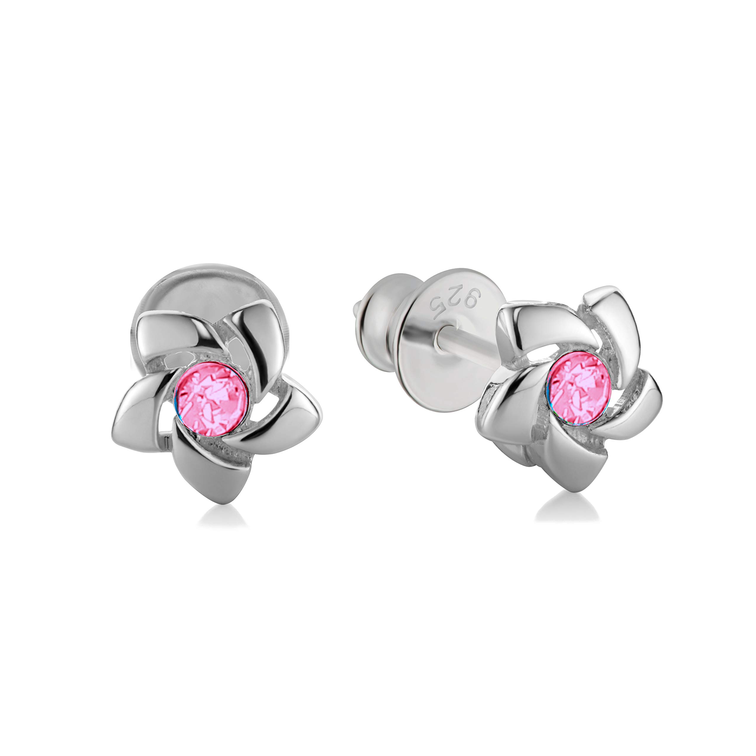 Butterfly Orecchini Bambina In Argento Sterling Con Delicato