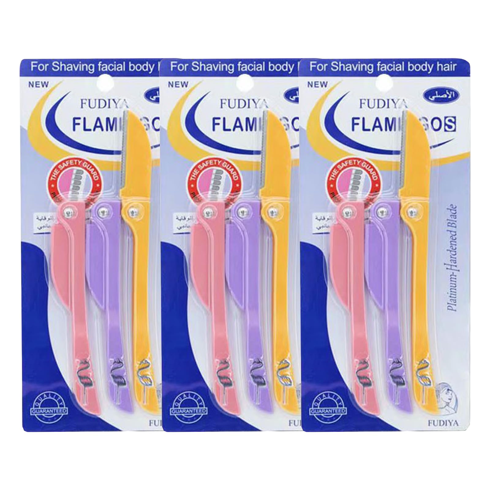 3 Packungen Augenbrauen-Rasierer für Frauen, Augenbrauen- und Gesichtshaarentfernung, Rasierer, sanfter Gesichtshaarentferner, Dermaplaning-Werkzeug für Pfirsich-Fusselentfernung, Gesichtsrasierer für
