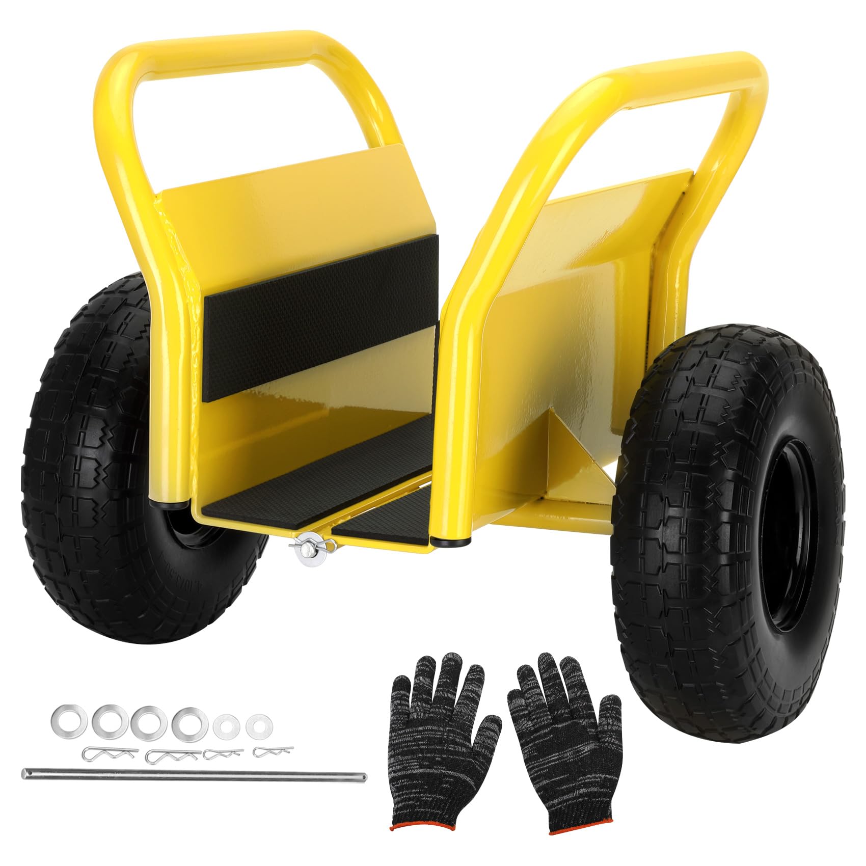 Carrello per pannelli resistenti, capacità 1000 libbre, pneumatici in gomma solida per tutti i terreni da 25,4 cm, per spostare cartongesso, porte e lastre