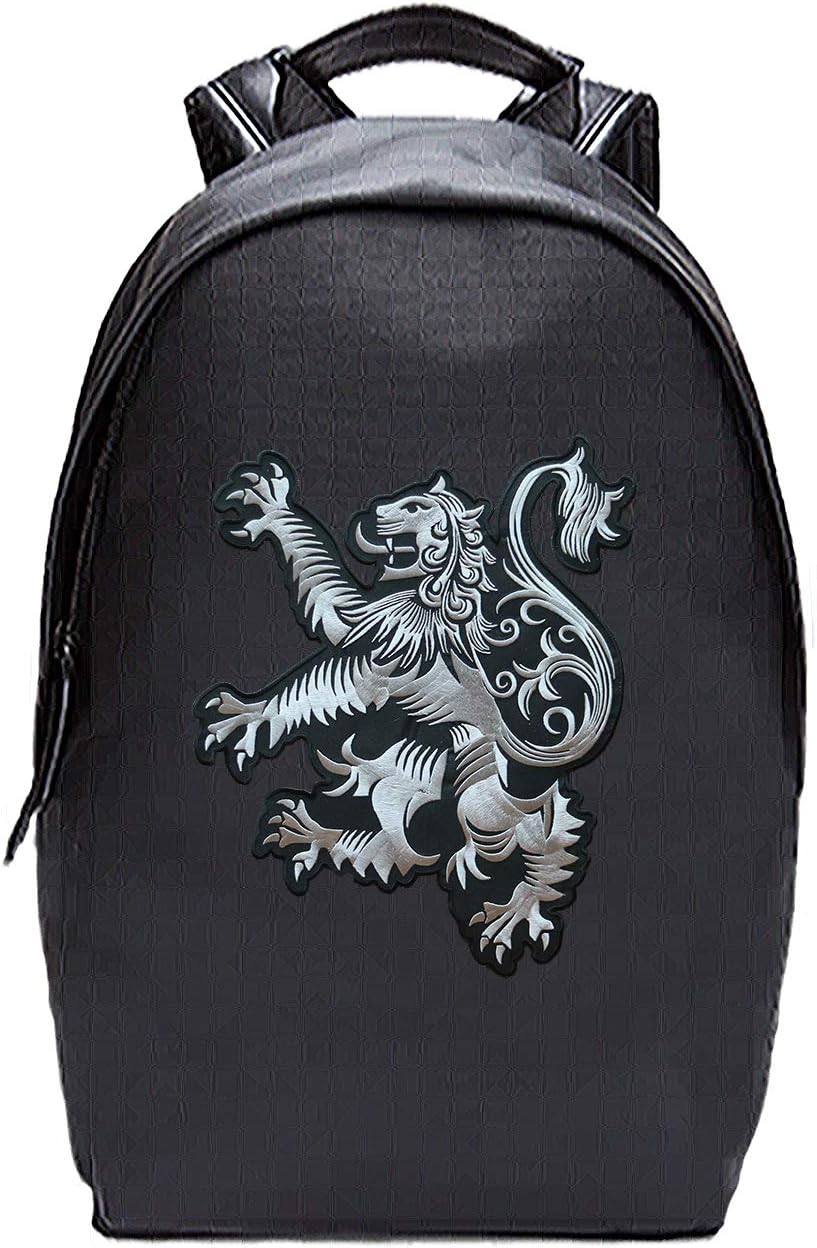 VEGASBEE® HUGE LION RAMPANT SCOTLAND COAT OF ARMS SCOTTISH CREST SCOTS HERITAGE ARTWORK EMBROIDERED IRON-ON PATCH FOR LEATHER VEST DENIM JACKET PILLOWCASE BAG BEST EXCLUSIVE EMBROIDERY LARGE SIZE 13"H