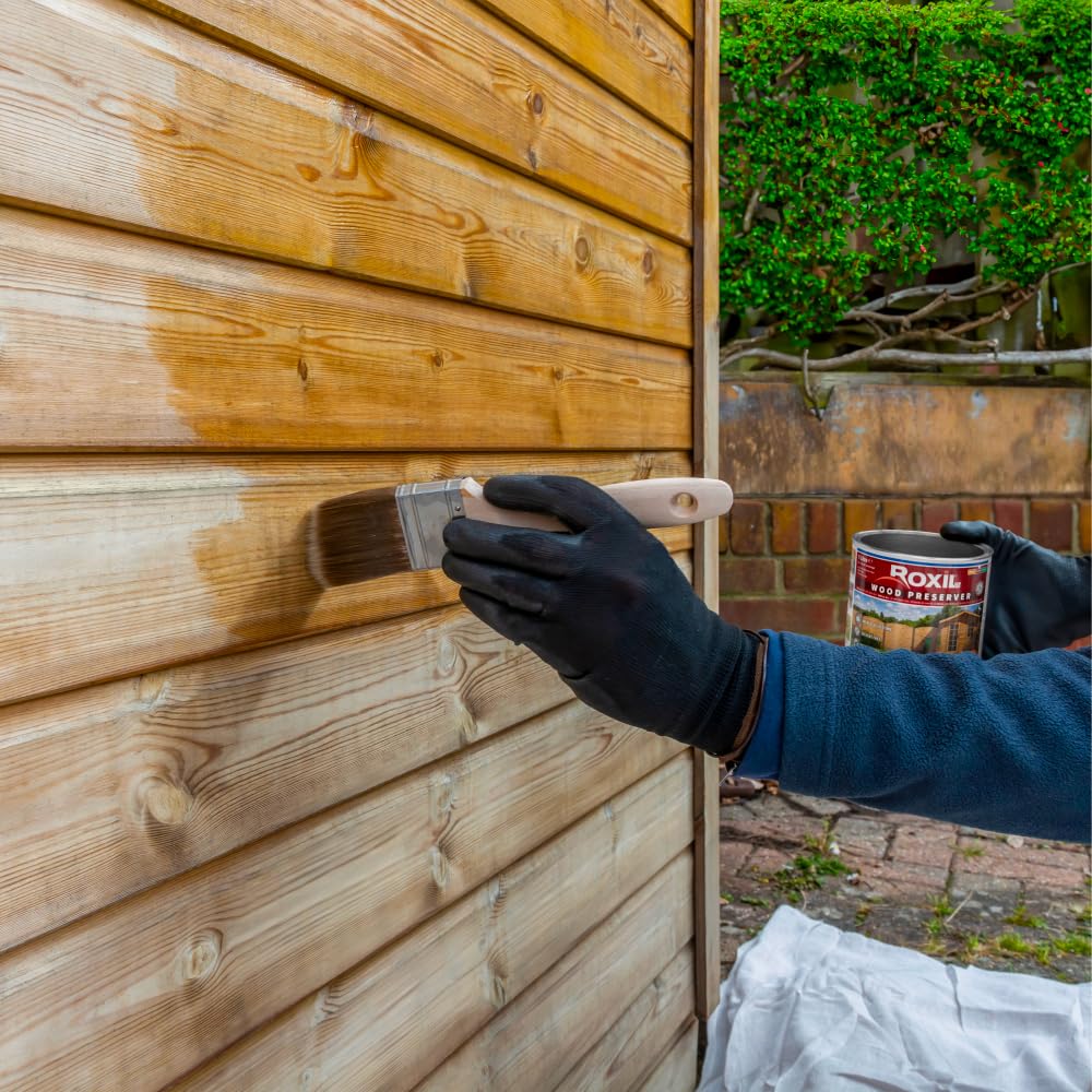 Roxil Preservante per Legno Incolore 5 Litri Protezione Contro Funghi e Insetti Xilofagi