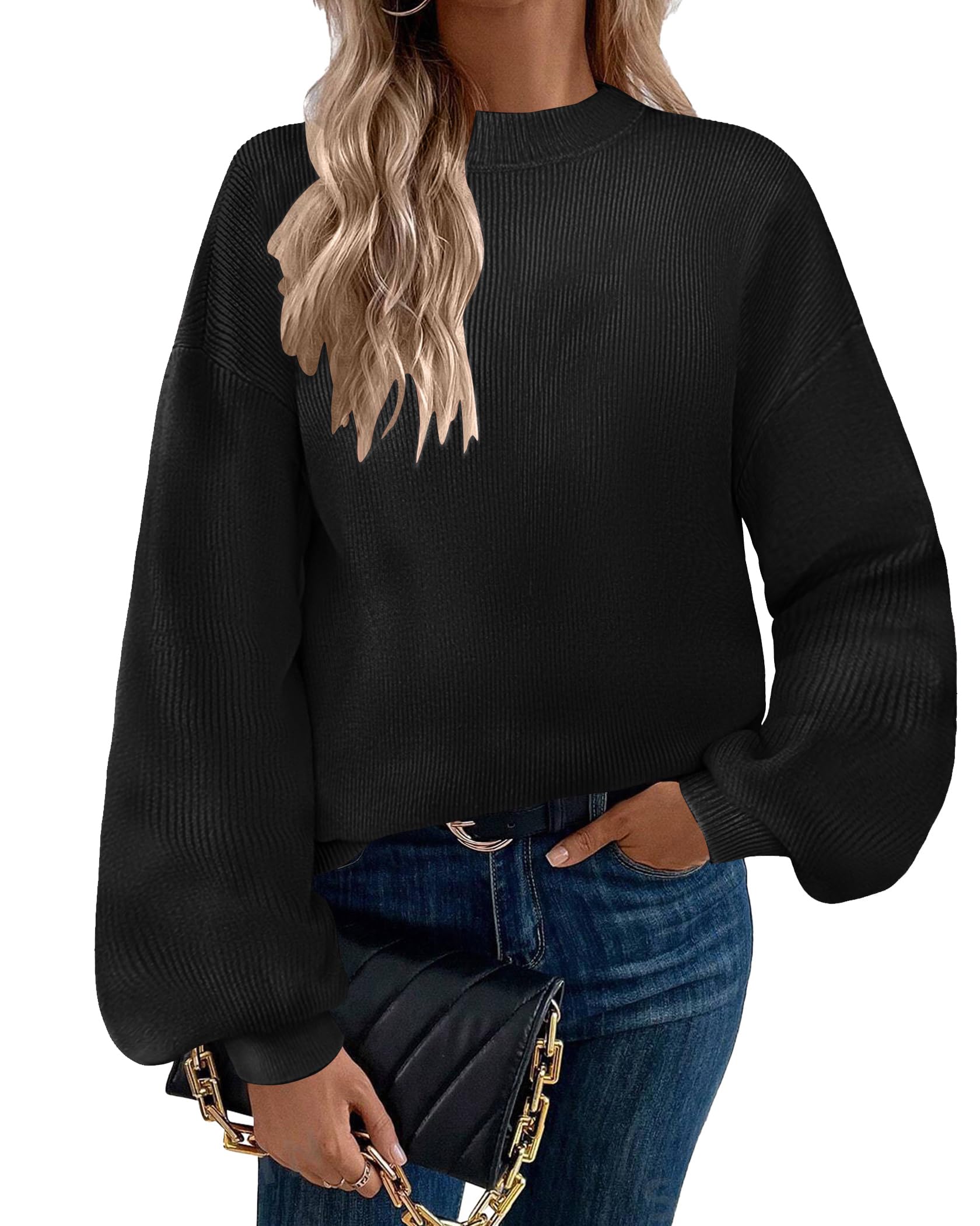 Zeagoowomens Jumpers Winter Crew Neck Jumper Long Sleeve Tops