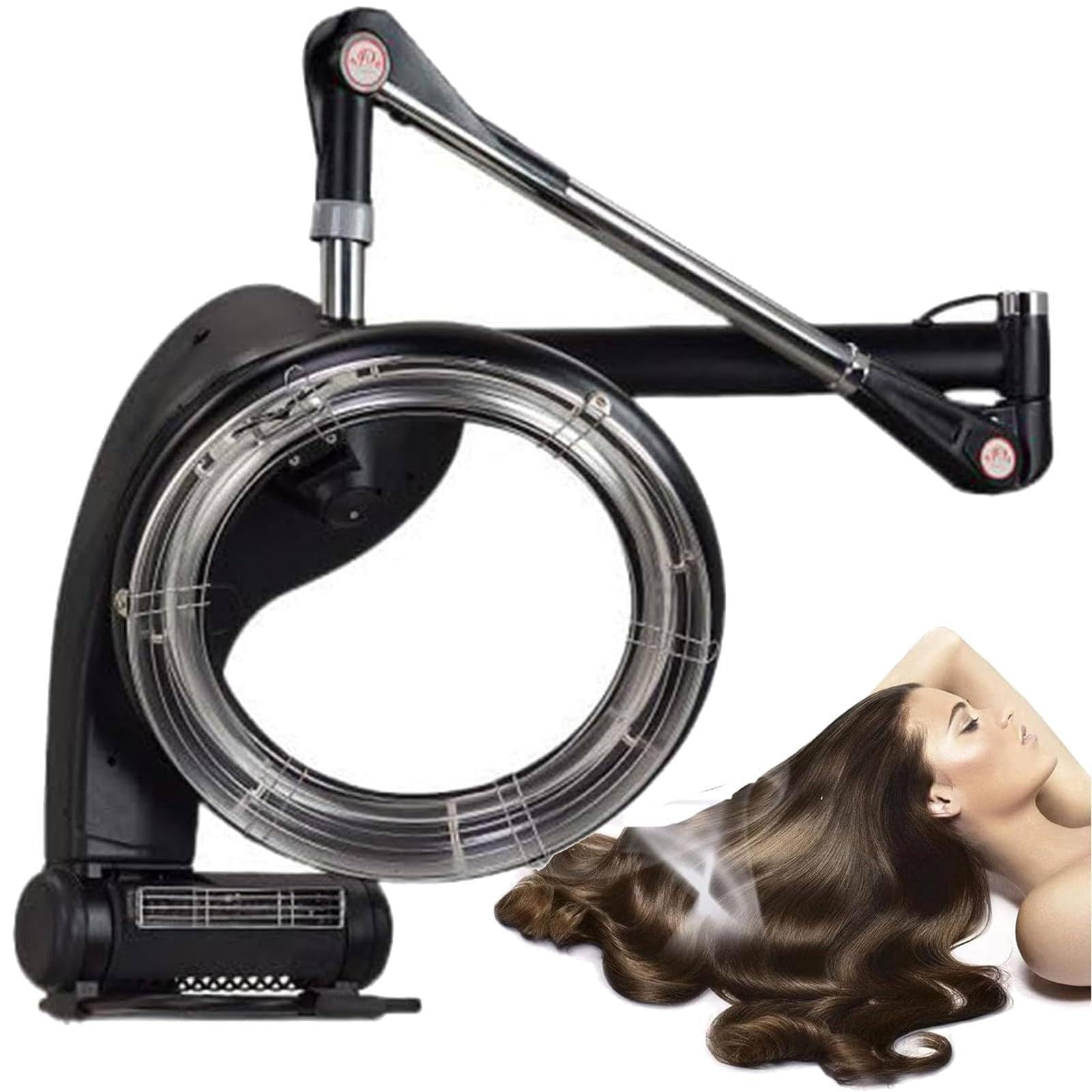 Suszarka do włosów Salon Orbiting Digital Control Infrared Hair Color Perm Processor Suszarka Accelerator Stojak podłogowy/uchwyt ścienny z regulowanym timerem i temperaturą,Wall-Mounted