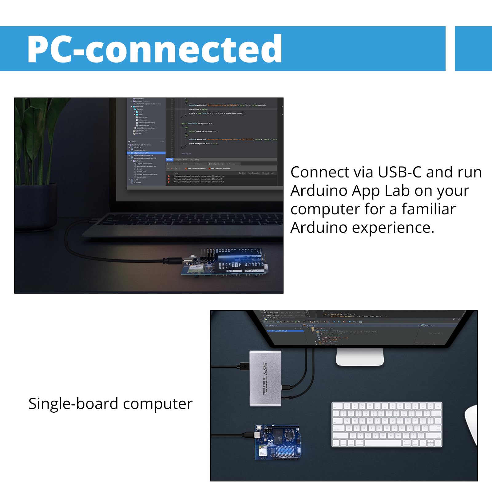 GeeekPi Starter Kit per Arduino UNO Q - Kit di sviluppo KI & Embedded con 2 GB di RAM, 16 GB eMMC, alloggiamento in alluminio, hub USB-C, alimentatore, cavo HDMI, cavo patch Ethernet Cat6 e accessori