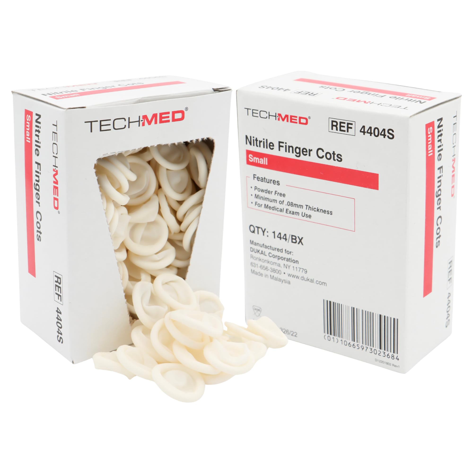 4404S Tech-Med Finger Cot, Small, Nitrile (Pack of 144)