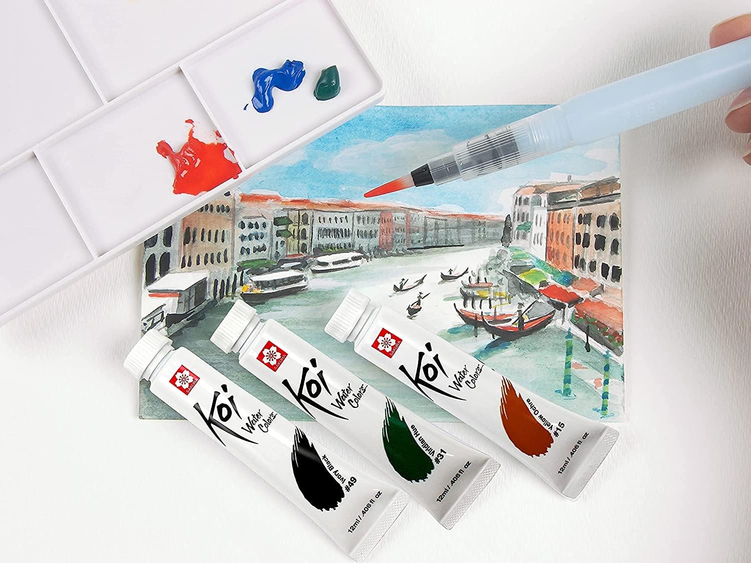 SAKURA Koi Water Tube acquerelli, 12 colori 144 ml