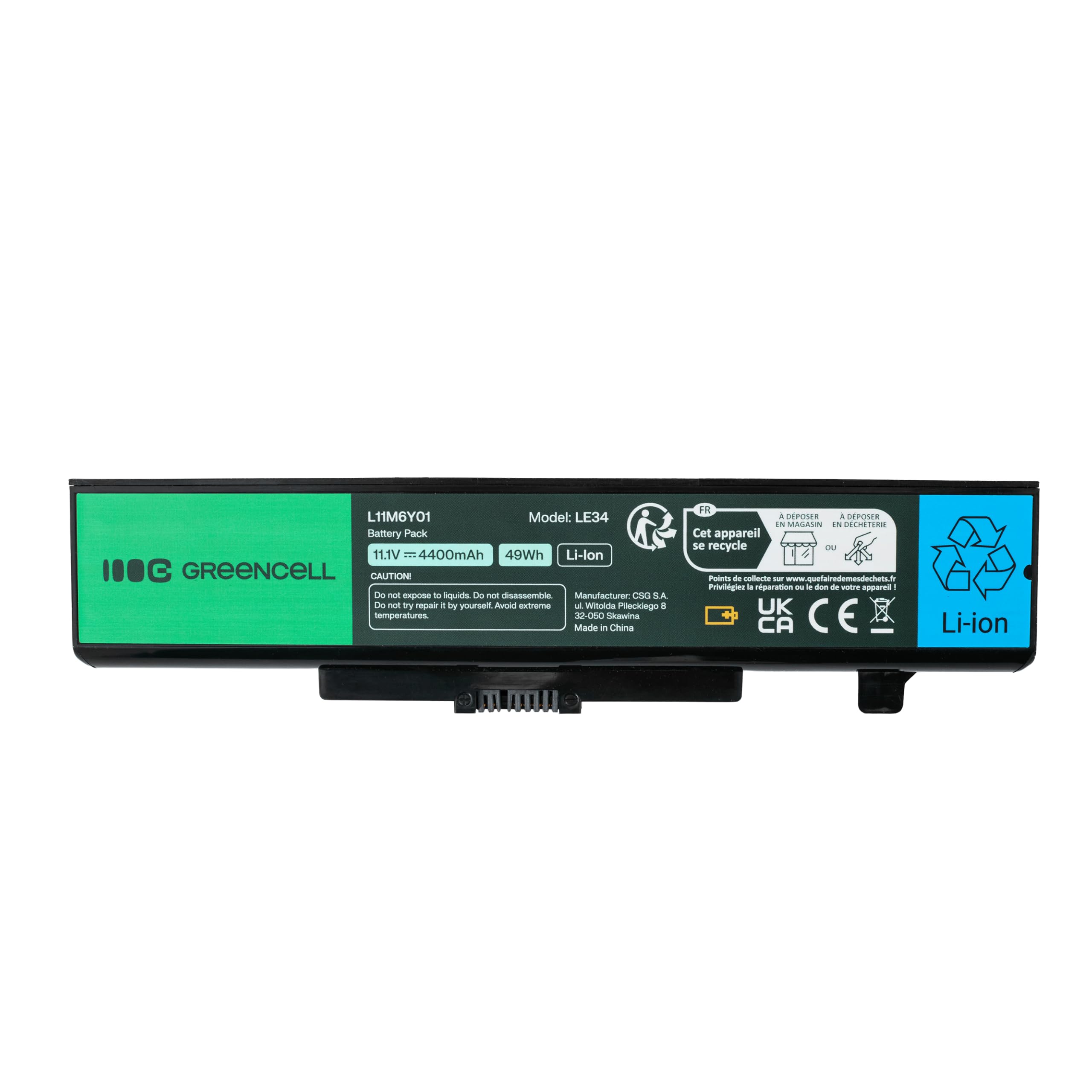 Green Cell Batteria Lenovo L11S6Y01 L11L6Y01 L11M6Y01 per Lenovo G580 G585 G500 G505 G510 G580A G700 G710 B480 B490 B580 B590 B5400 G480 V580 IdeaPad P500 P580 Y480 Y580 Z480 Z580 Z585