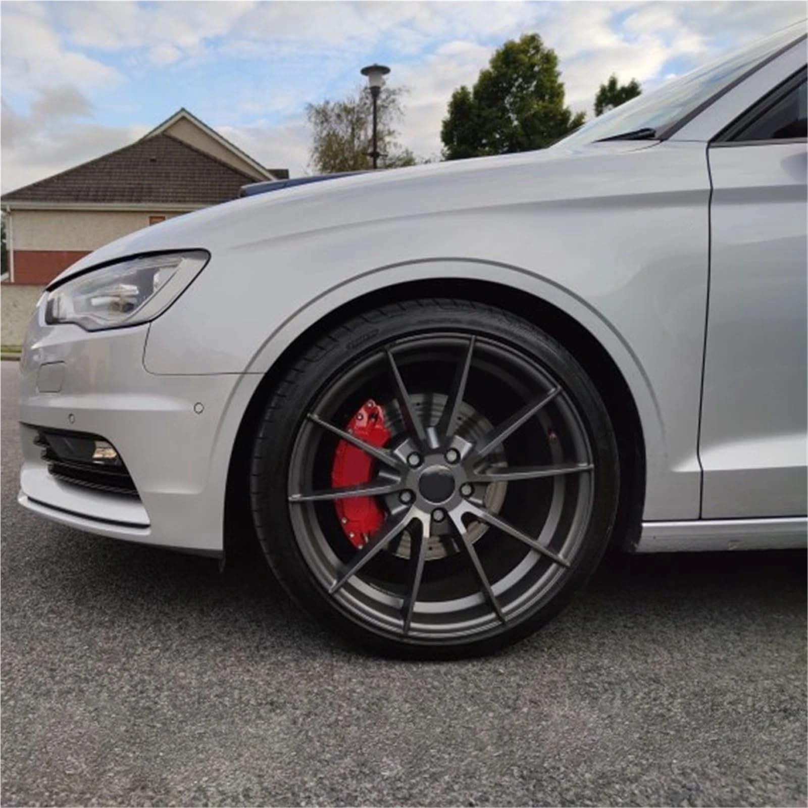 Osłona zacisku hamulcowego Do Audi A3 A4 A5 A6 A7 | 2025 Osłony zacisków hamulcowych Q3 Q5 Q4 Q6 Q7 Dekoracja obręczy ze stopu aluminium 4 szt.(Volcanic grey,For Q8)