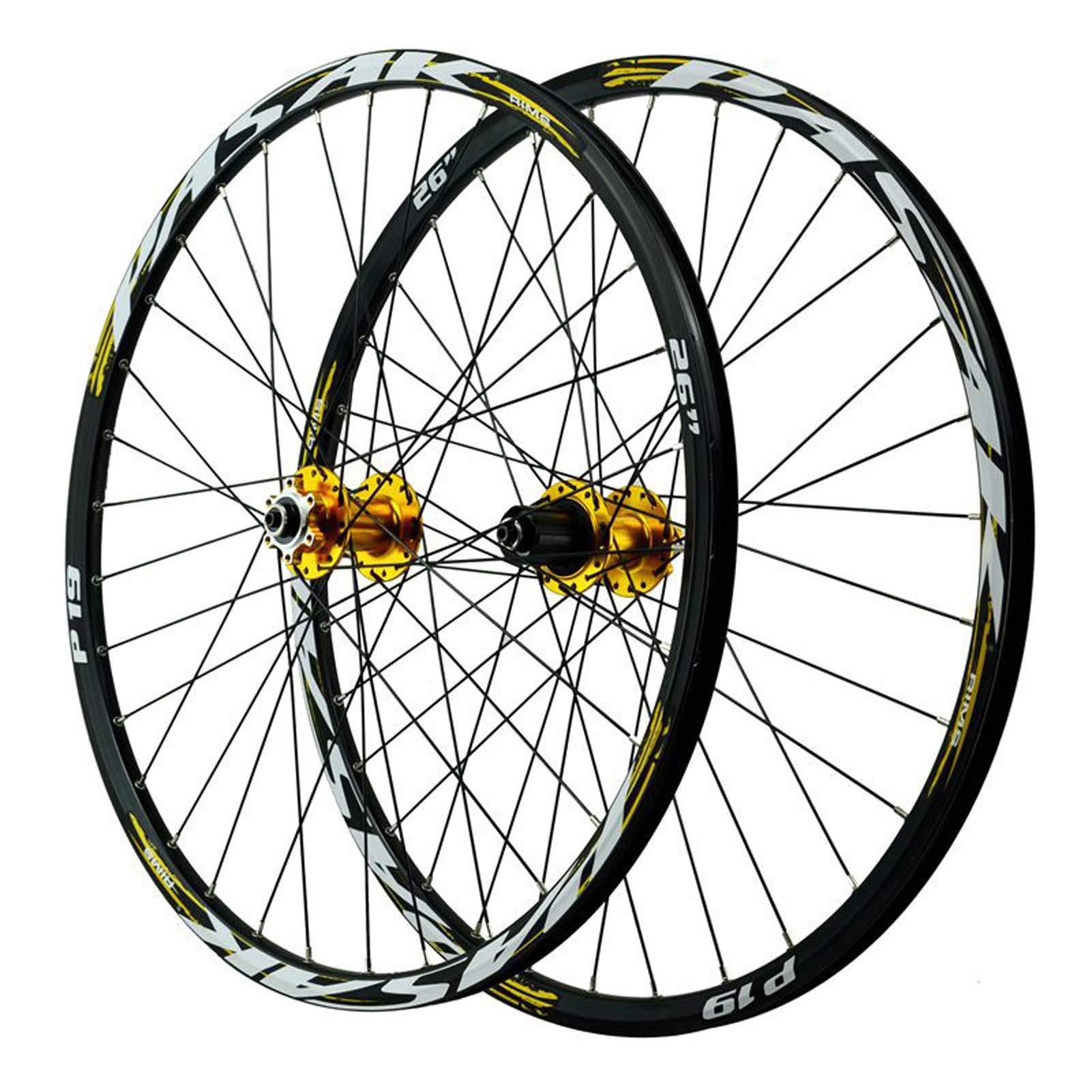 ZXGSXIOU 26/27.5/29 Inch MTB Wheelset Racing Wheels, Quick Release Disc Brake Hybrid/Mountain Cycling Rim for 7 To 12 Speed (Size : 26 inches)