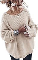 GUNEST Oversized Chunky Sweaters for Women - Trendy Batwing Long Sleeve Ribbed Crewneck Pullover Tunic Sweater