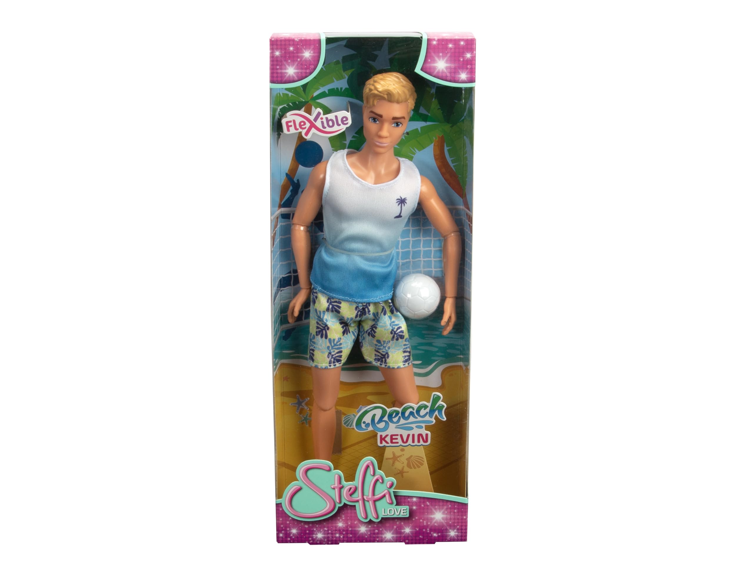 105733662 - Steffi LOVE Strand Kevin - Kevin Wear Swim Shorts and T-Shirt with a Volleyball, 30 cm, From 3 Years