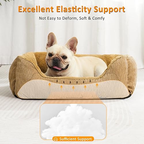 Miniatura 3 de FURTIME Camas medianas para perros medianos, cama rectangular lavable para perro, cama ortopédica suave y cómoda, cama calmante para cachorros, sofá