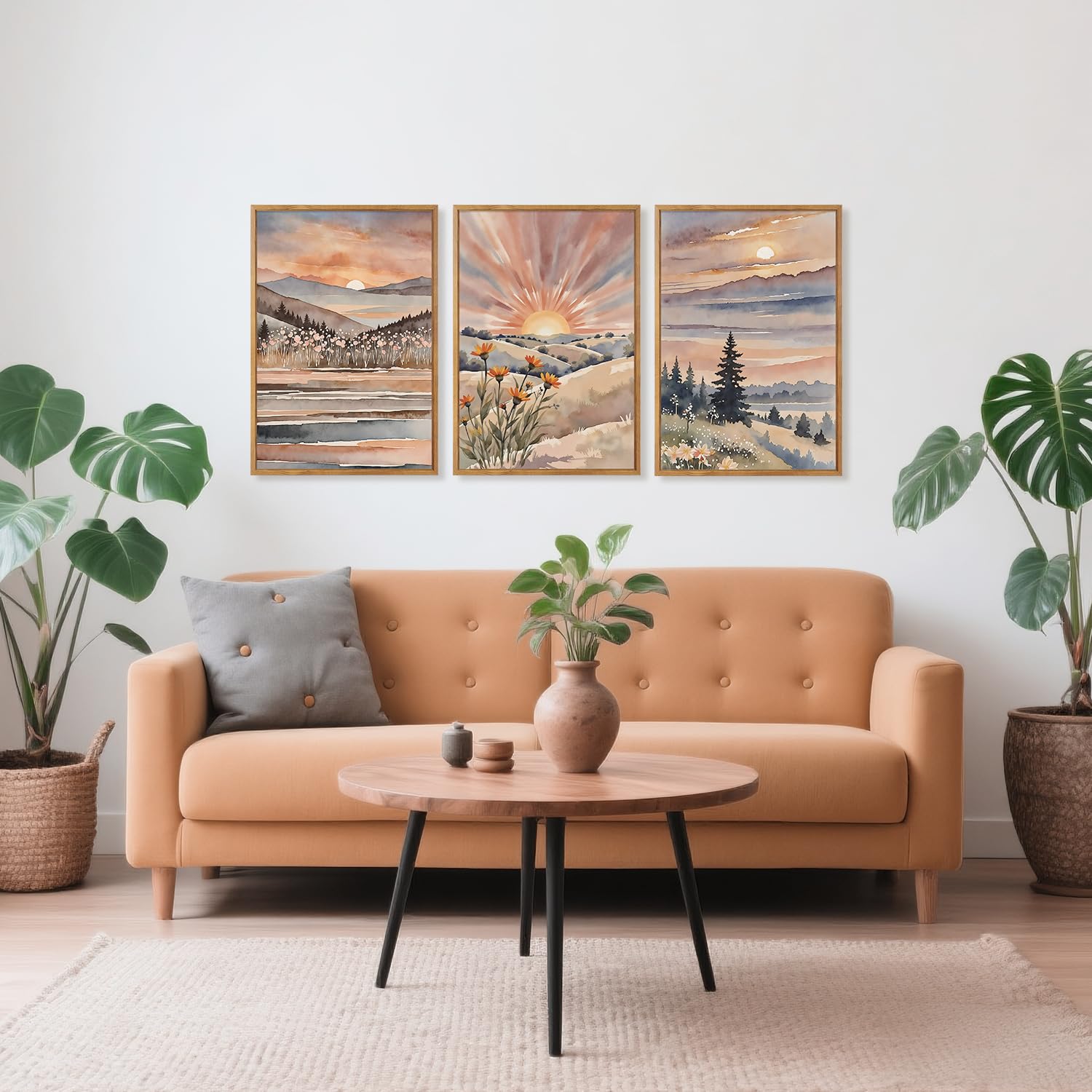 CHDITB Mountain Frame Canvas Wall Art, Nature themed office Wall Decor, country Scenic Art Spiritual Wall Painting, Vintage national park Mountains forest Art Prints for Living Room, Bedroom 16"x24"x3 — view 123