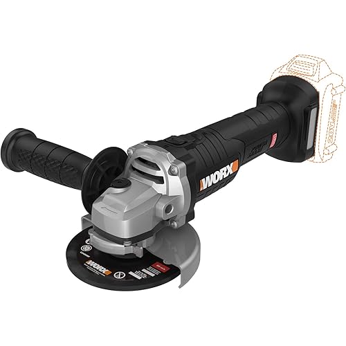 Worx WX812L.9 20V Power Share 4.5" Cordless Angle Grinder with Brushless Motor (Tool Only)