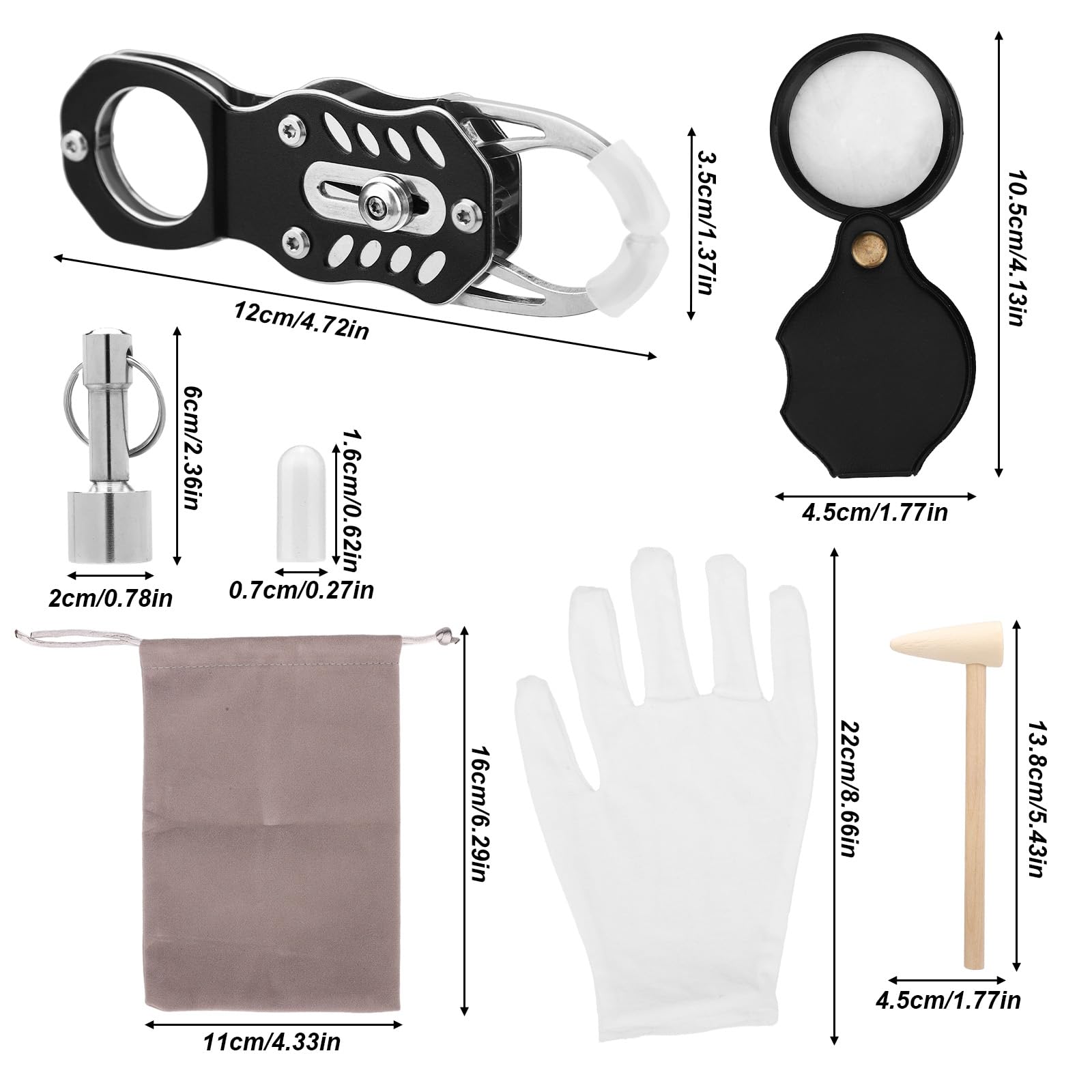 Kit per Test di Vibrazione Delle Monete, Test di Vibrazione Delle Monete Tascabile Strumento Verifica Della Risonanza Vibrazioni e del Confronto Dimensioni Adatto Ai Collezionisti