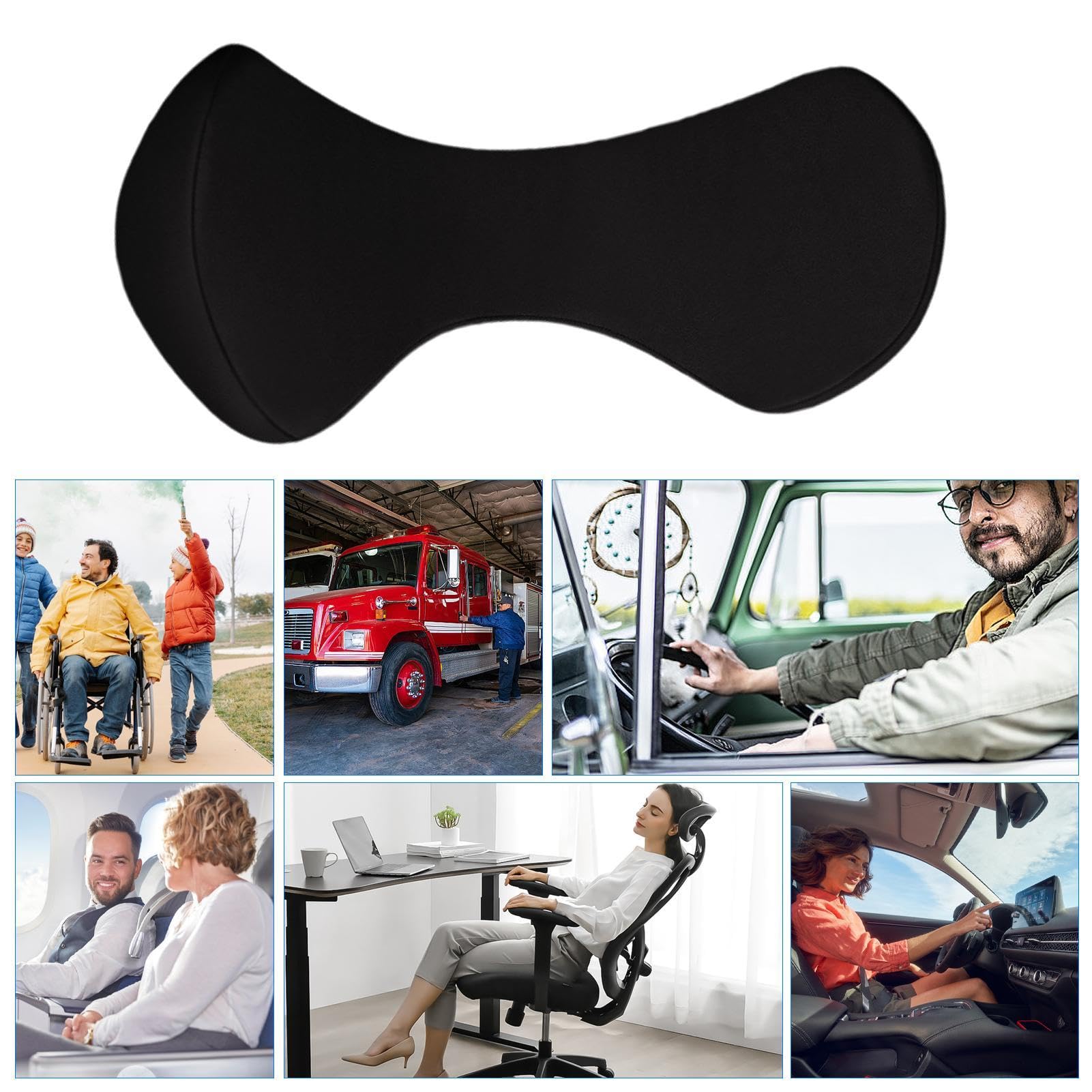 Cuscino lombare per auto, cuscino lombare per sedile di guida | Cuscino lombare in memory foam a rimbalzo lento | Cuscino di supporto per sedie da gioco ad asciugatura rapida, cuscino lombare per