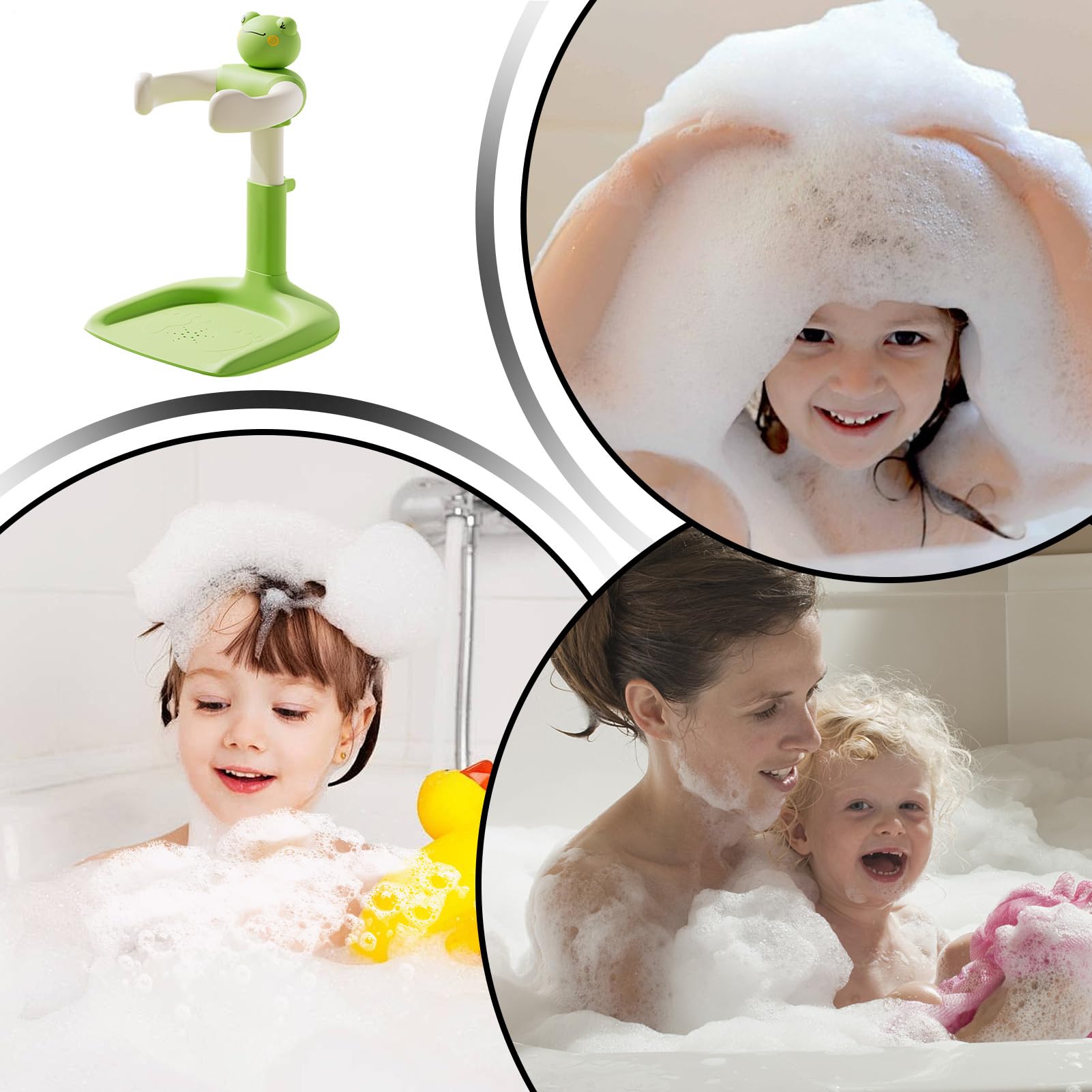 Baby Bad Steh-Dusche - Baby Steh-Dusche Halter,Verstellbarer Halter mit rutschfestem Standfuß für Kinder 0-36 Monate für Zuhause