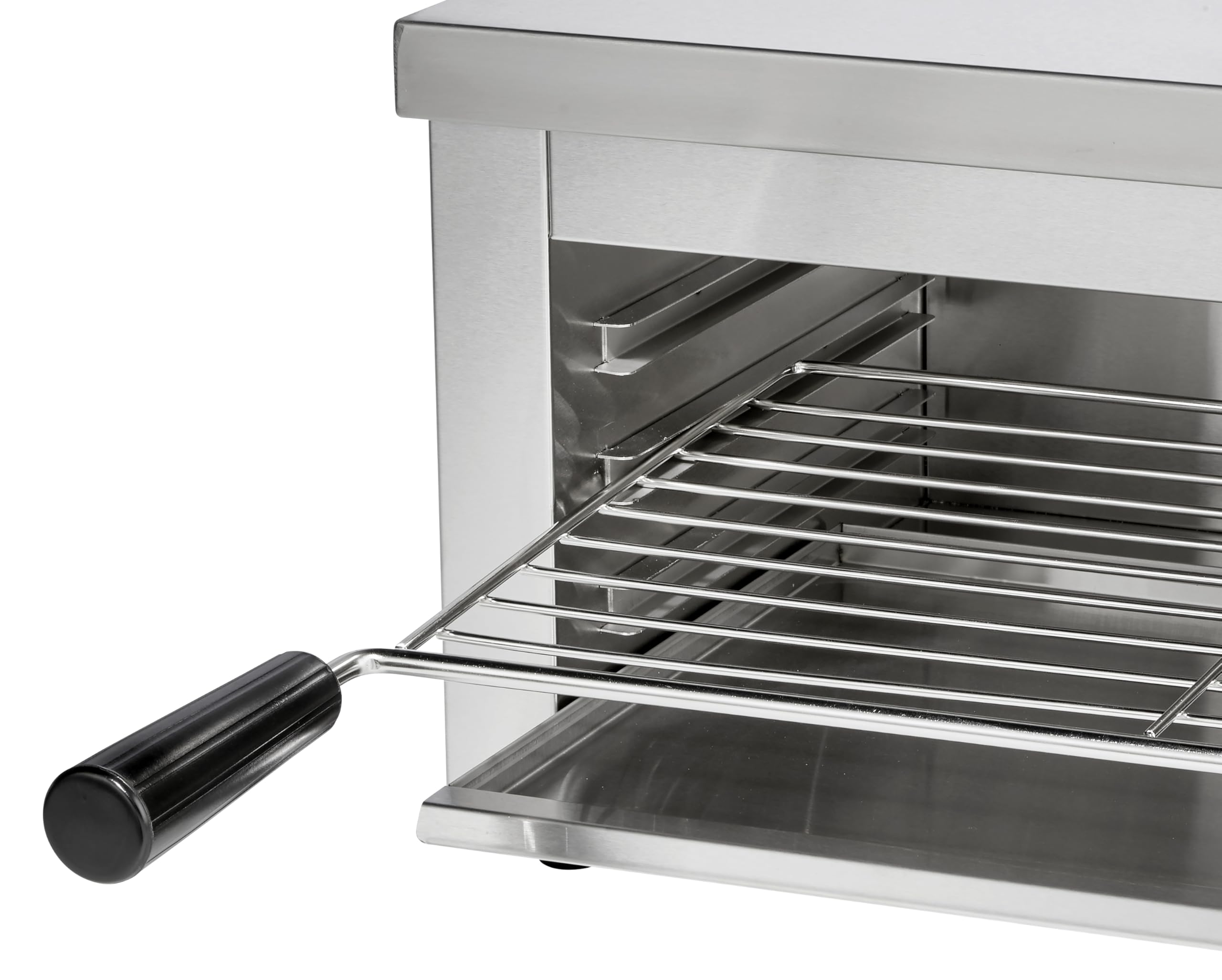 METRO Professional GSL1001 Salamandra con colector de restos, acero inoxidable, 28 x 61 x 33 cm, 2500 W