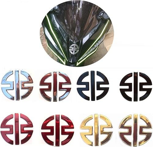 Miniatura 4 de Para Kawasaki Ninja400 H2 H2sx H2 H2R 3D Carenado Logo Pegatina Pegatina Oro Rojo Negro Plata llamativo bolsa (Color  NEGRO)