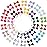 Jollybows 60PCS 2 Inches Baby Girls Hair Bows Ties Mini Boutique Elastic Hair Rubber Ribbon Hair Band Accessories for Kids Toddlers Infants (60 PCS)