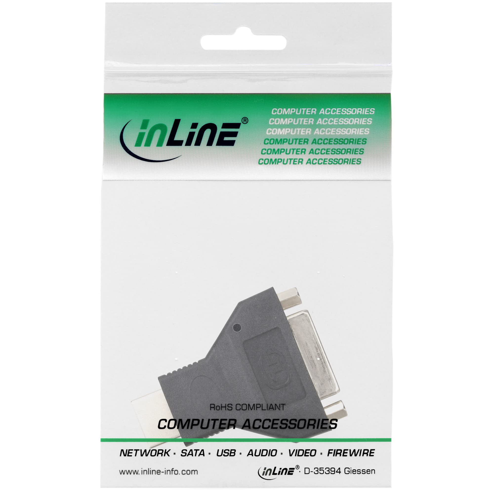 InLine 17670 - Adattatore HDMI-DVI, HDMI maschio a DVI femmina