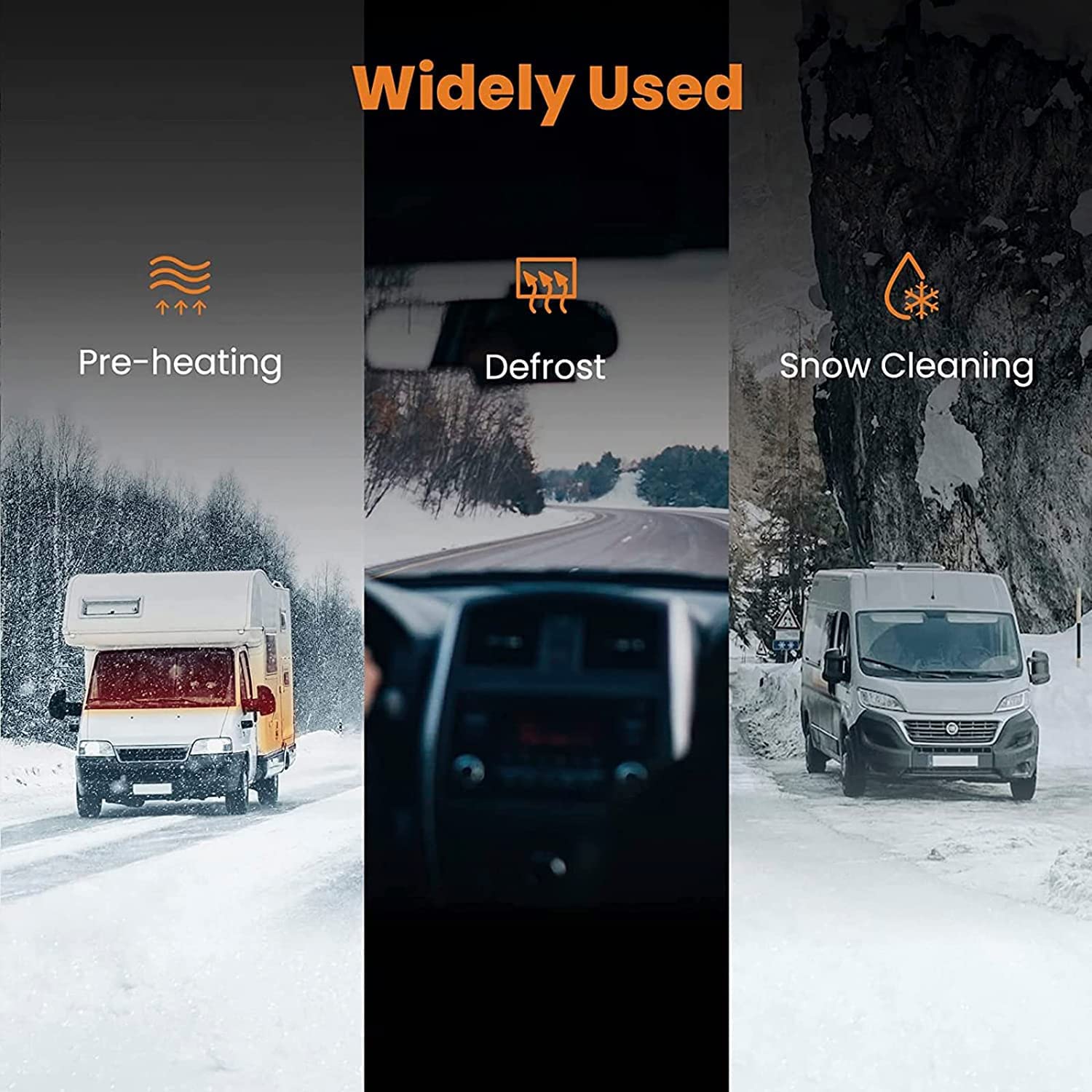 Riscaldatore da parcheggio Diesel 12V/24V 5KW Mini riscaldatore per Camion Tutto in Uno per Camper, rimorchi, Auto con Interruttore LCD e Telecomando, 12 V