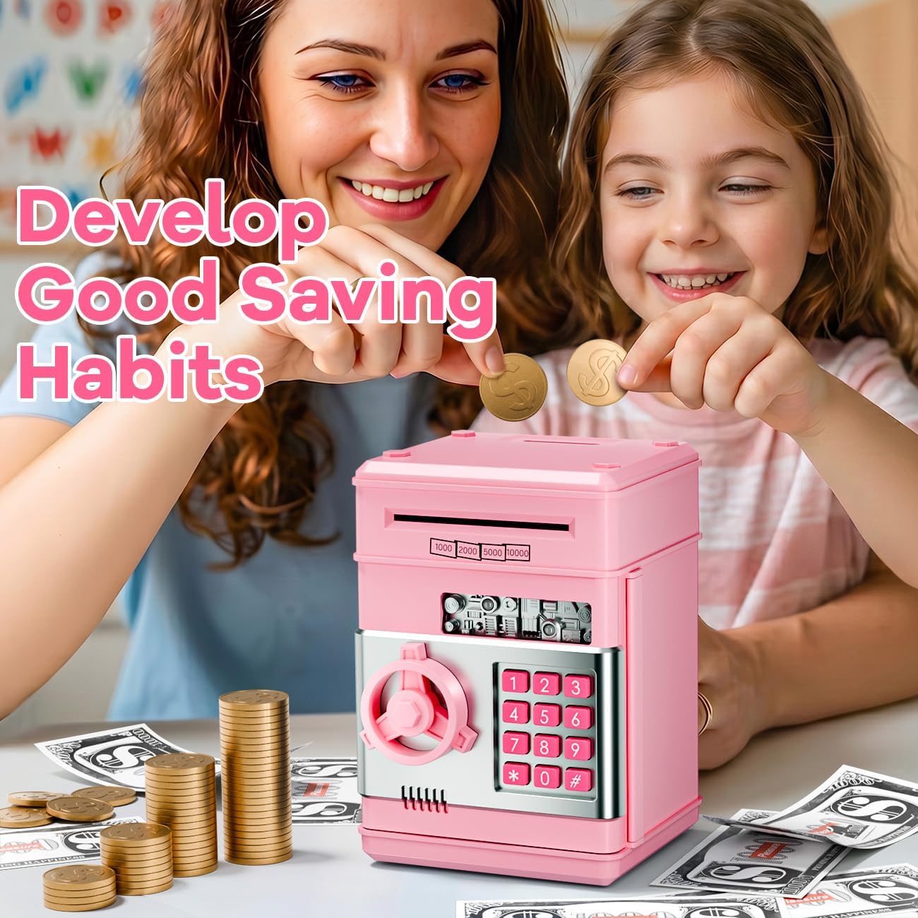 Kids Piggy Bank Girls Toys 10