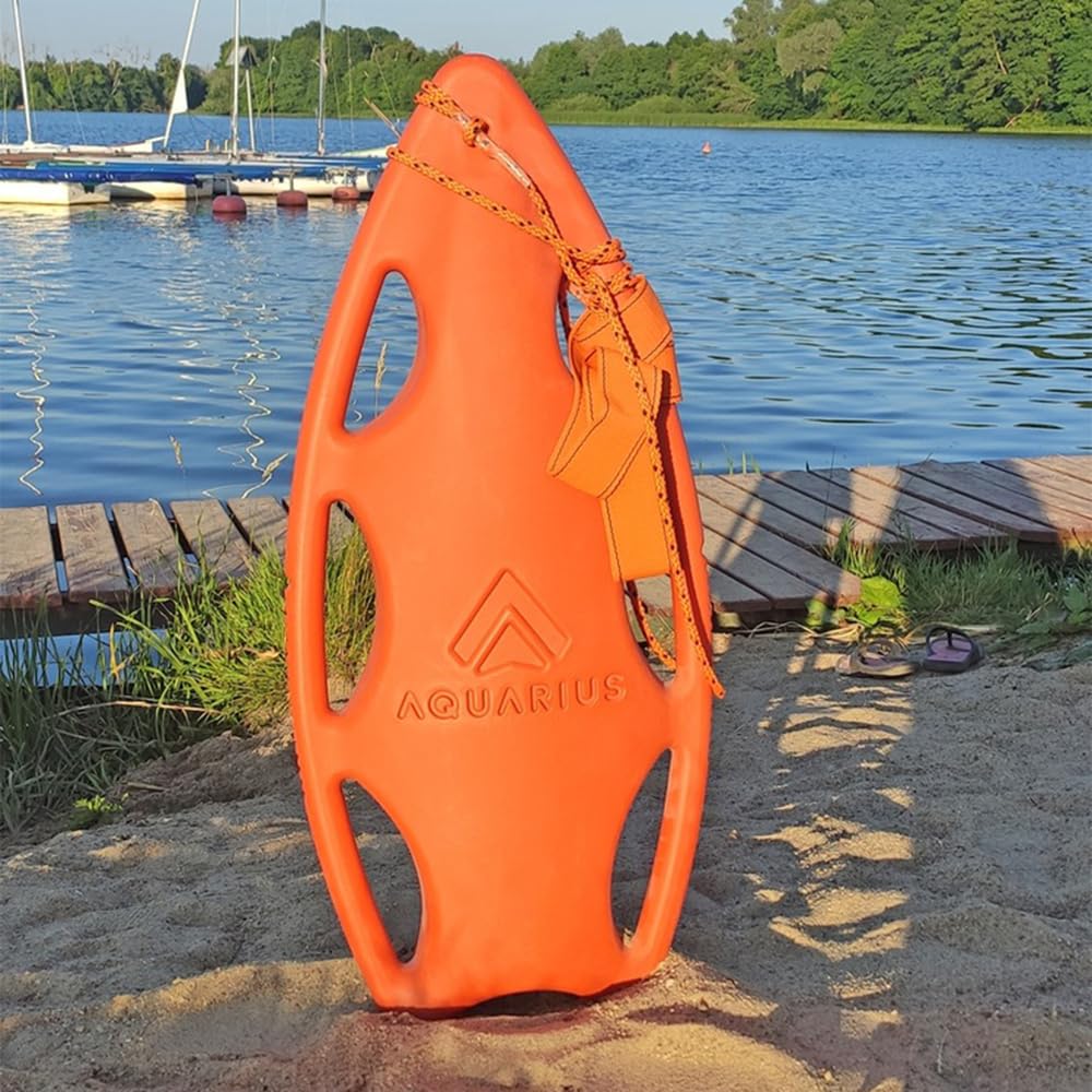 molti Rettungsboje Erwachsene 84x37cm – PRS-Zertifiziert, Freiwasser | Polyethylen, 7 Tragegriffe, verstellbarer Brustgurt, ca. 1,55 kg, leuchtend Orange, für Rettungstraining