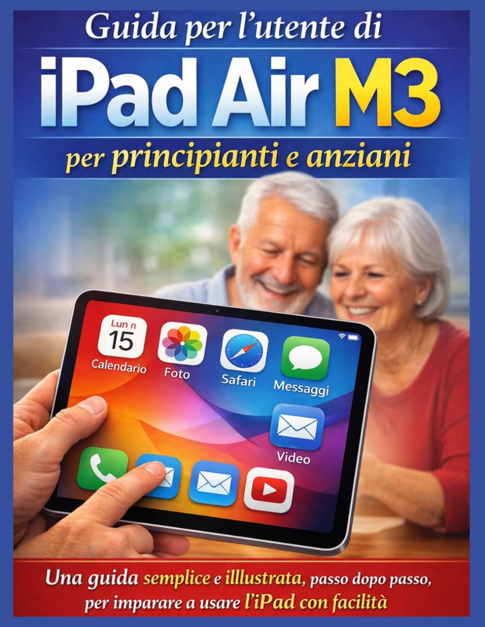 Guida per l'utente di iPad Air M3 per principianti e anziani: Una guida semplice e illustrata, passo dopo passo, per imparare a usare l'iPad con facilità.