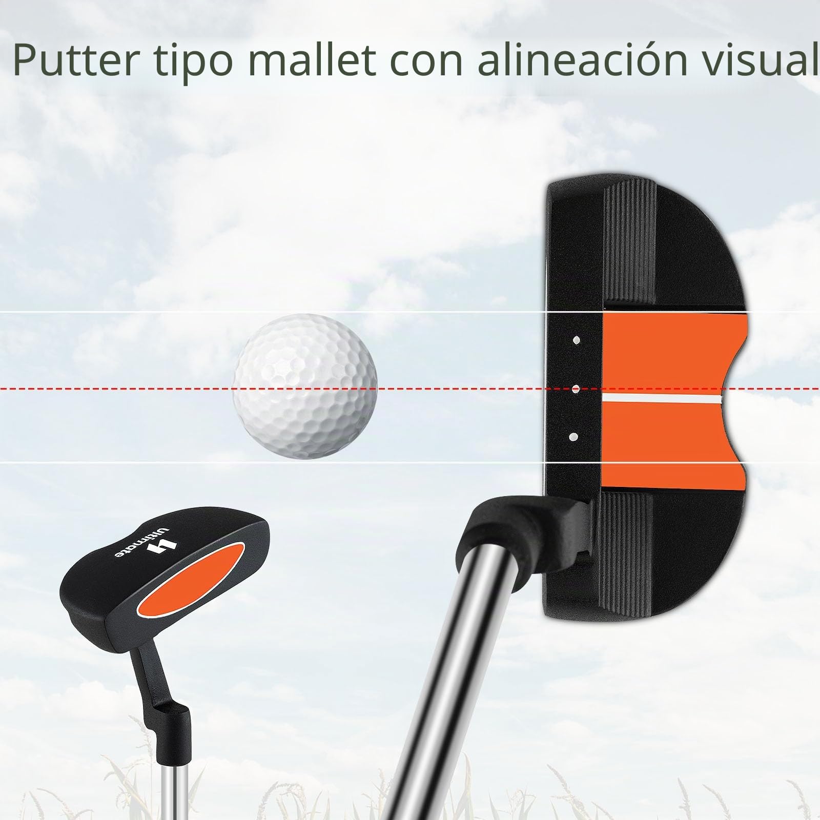 LIFEZEAL Juego de Palos de Golf Infantiles diestros de 4 Piezas