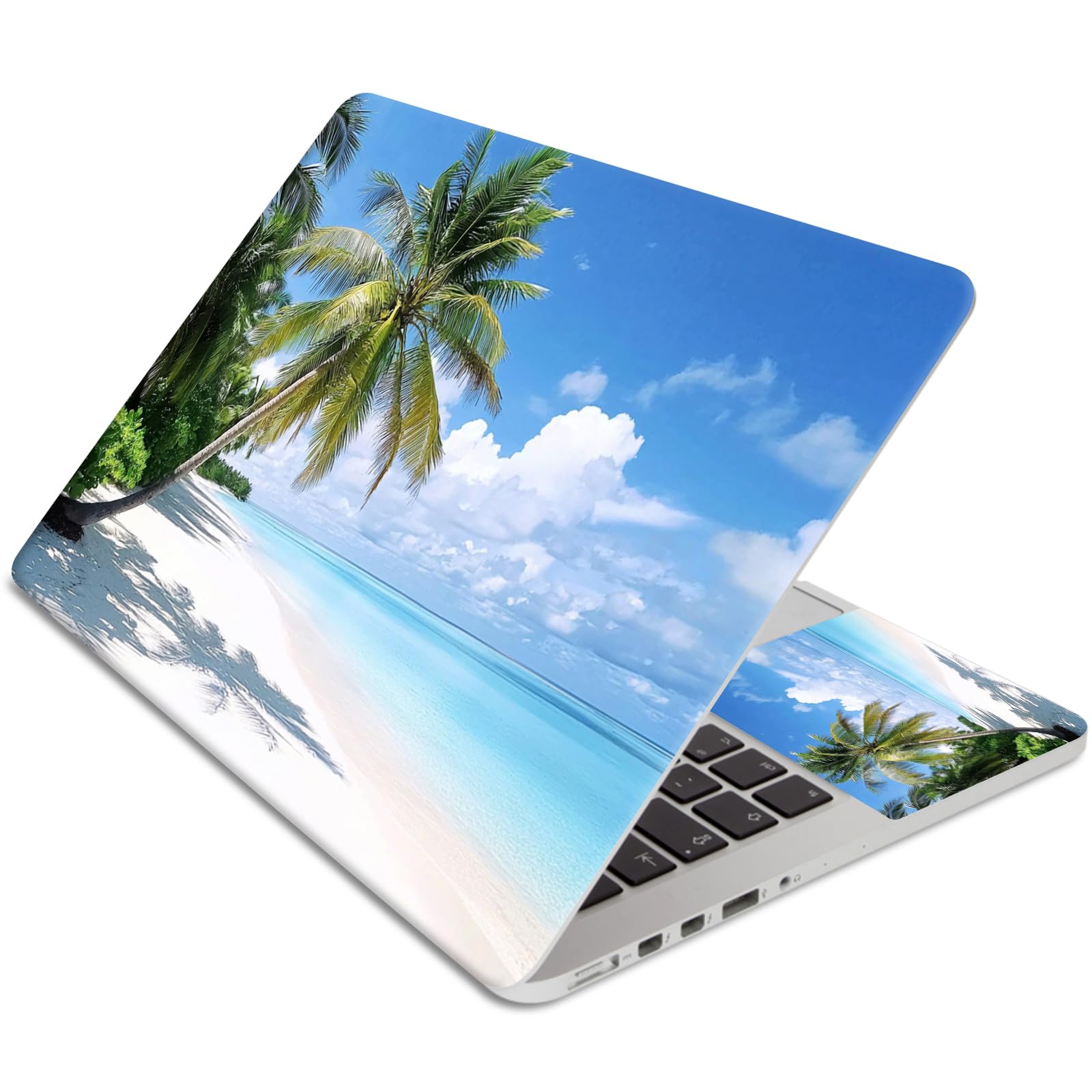 Autocollant pour ordinateur portable de 15,6", protection réutilisable en vinyle avec 2 protège-poignets, amovible, imperméable, résistant aux rayures pour ordinateur portable de 12 à 15,6