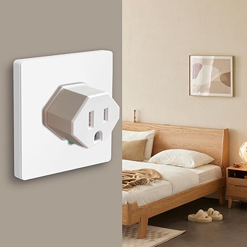 Miniatura 4 de Adaptador de salida a enchufe, enchufe de luz E26, adaptador de enchufe de 3 puntas, enchufe giratorio de 360 con interruptor de encendidoapagado,