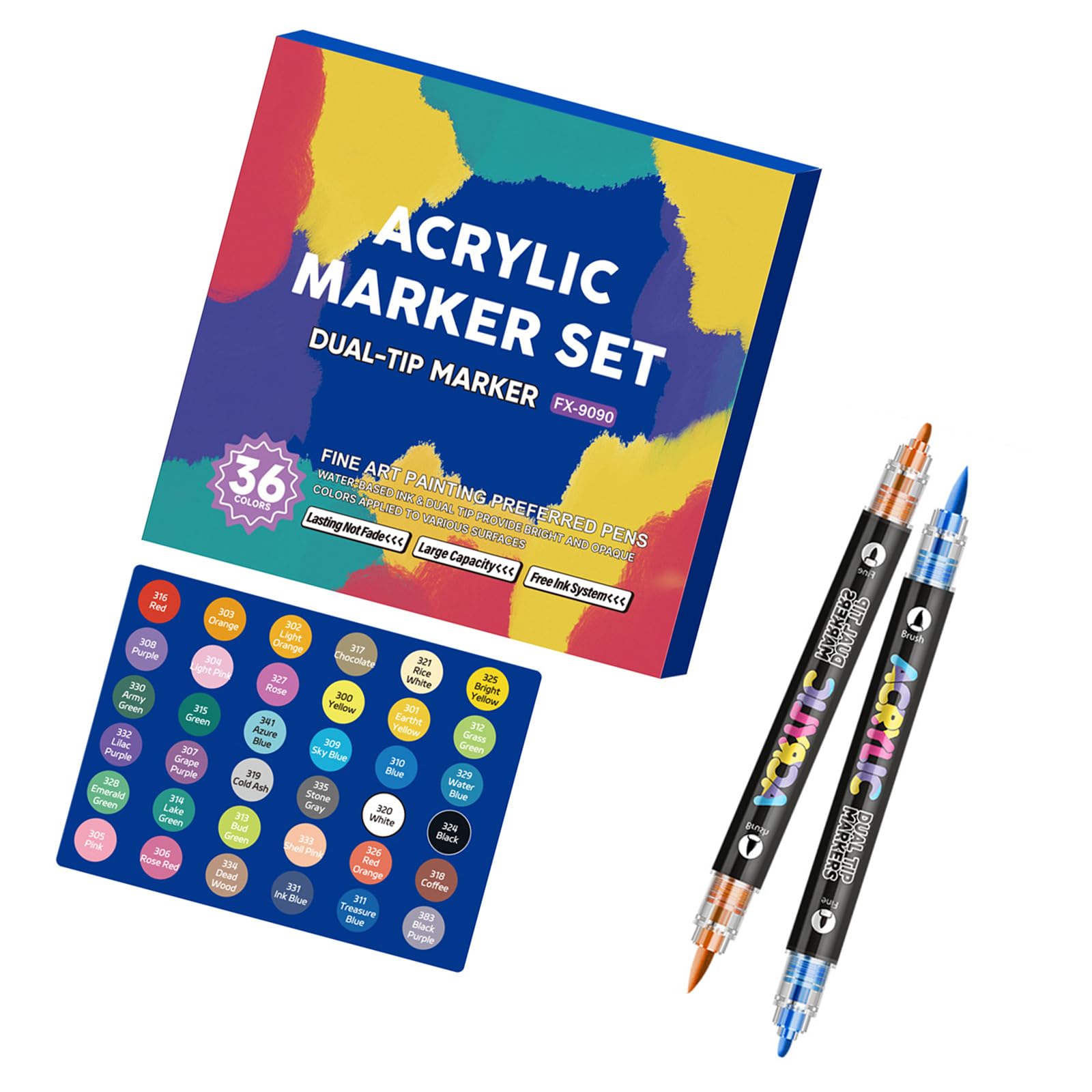 Tip Aquarell-Marker, zweifarbig, Zeichenstift, Künstlermarker für Kinder, Kunstwerke und Handwerk, Dekorationen, Schulprojekte und kreative Designs