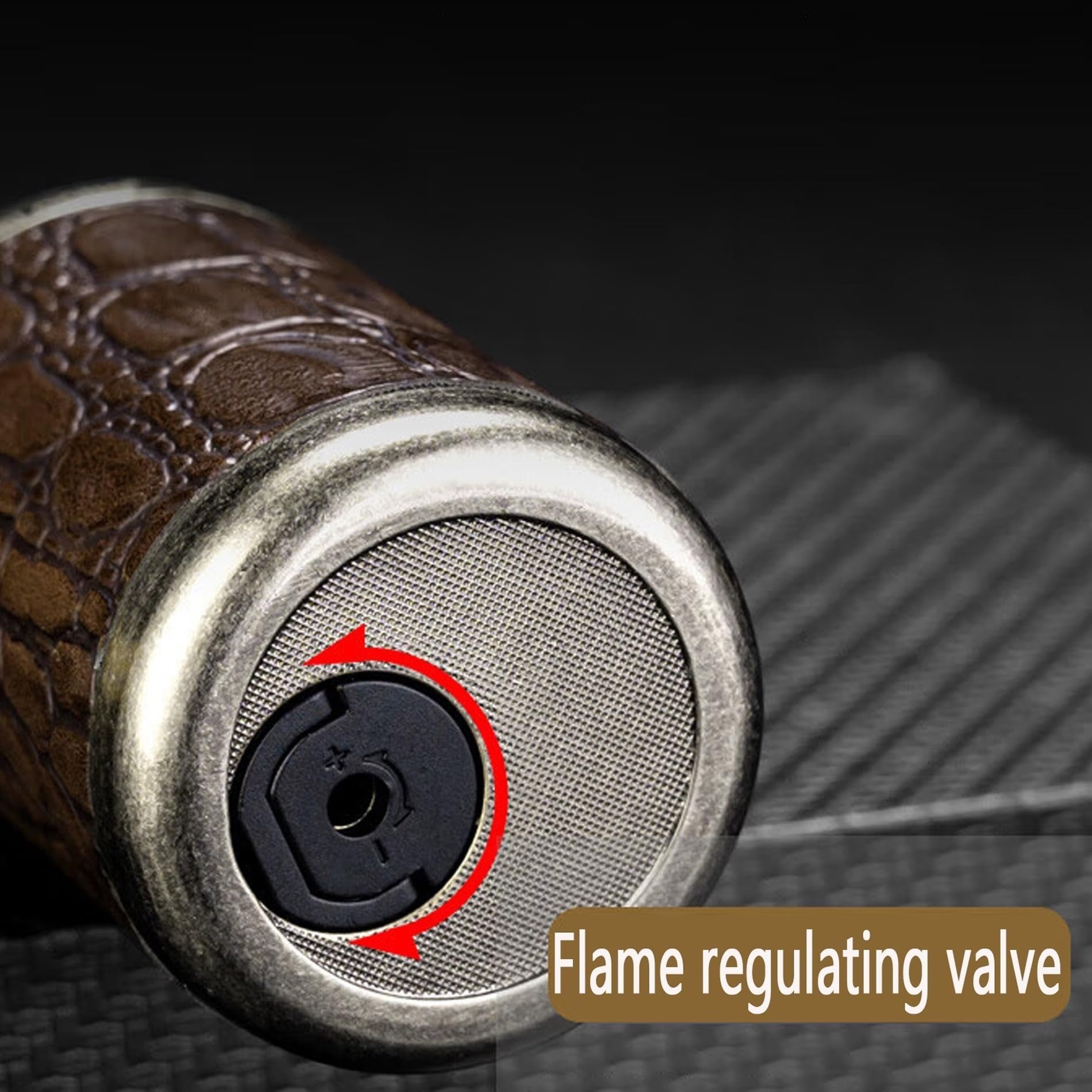 Encendedor de antorcha de butano recargable, llama de chorro resistente al viento, diseño de metal portátil con bloqueo de seguridad y bloqueo de llama para aventuras de camping y senderismo