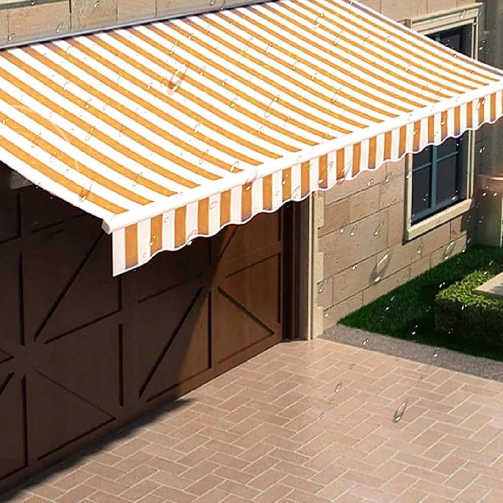 HJXGQJM Toldo De Lona, Tela De Repuesto para Toldos, Tela De Repuesto para Toldo De Terraza Retráctil (sin Marco) Toldo De Repuesto De Jardín, Tela para Toldo Exterior(2.5x1.5m(8.2x5ft))