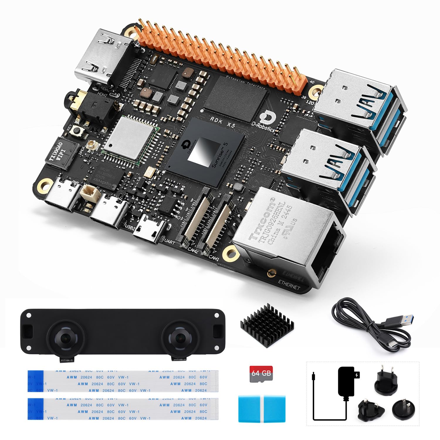 Amazon.com: Waveshare 4GB D-Robotics RDK X5 Developer Kit, Powered