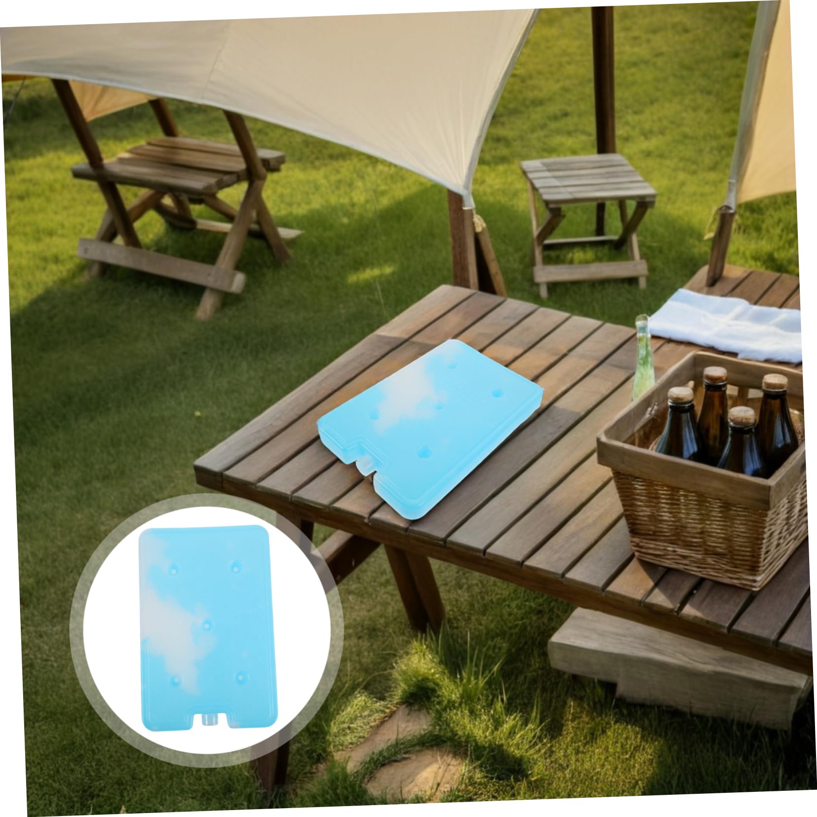 TOYANDONA Ice Packs Large Capacity Reusable Cooler Blocks for Extended Freshness Outdoor Food Storage