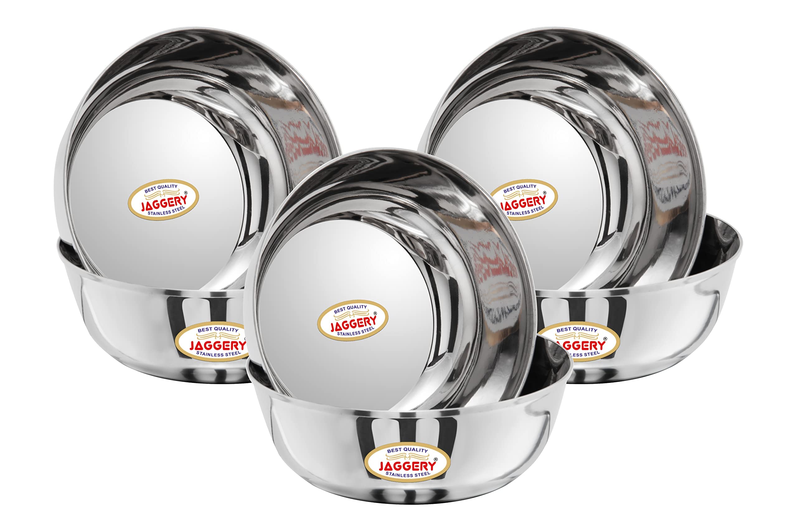 JAGGERY Stainless Steel 600ml Katora Set, Big Bowl Rust Proof, Useful as Mixing Bowl or Serving Donga (15 cm Diameter, Pack of 6) (B09NXQ7NH6) Amazon Price History, Amazon Price Tracker