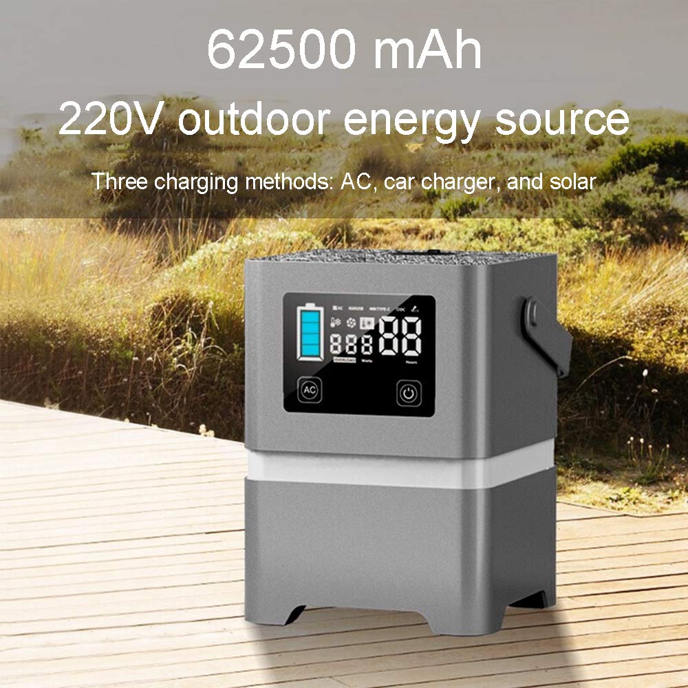 62500mah generatore Portatile Batteria al Litio Ricaricabile Pacchetto Generatore, 12V, Uscita USB off-Grid Alimentatore per CPAP Campeggio di Emergenza Backup