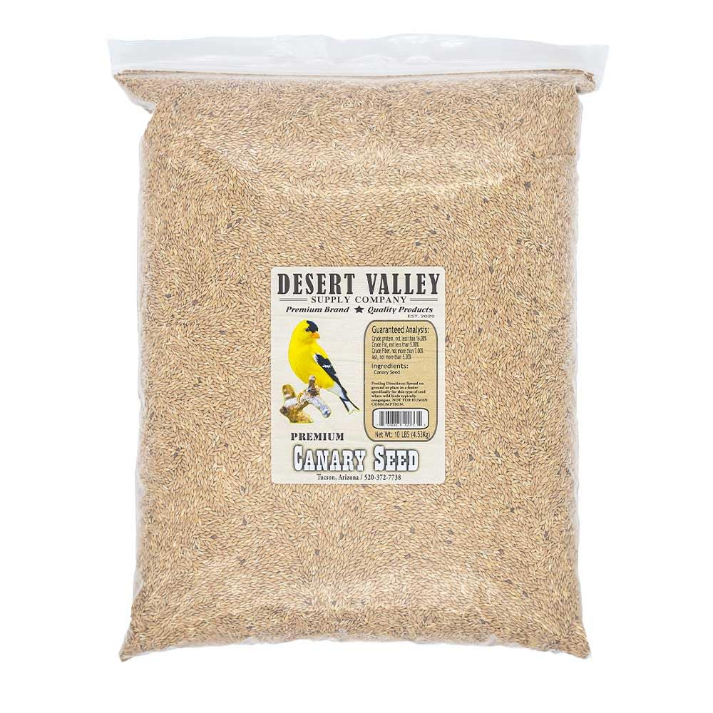 Desert Valley Canary Seed, All Natural, Non-GMO Premium Wild Bird Food for Canaries, Finch, Song Birds, Dove and More (10 Pounds)