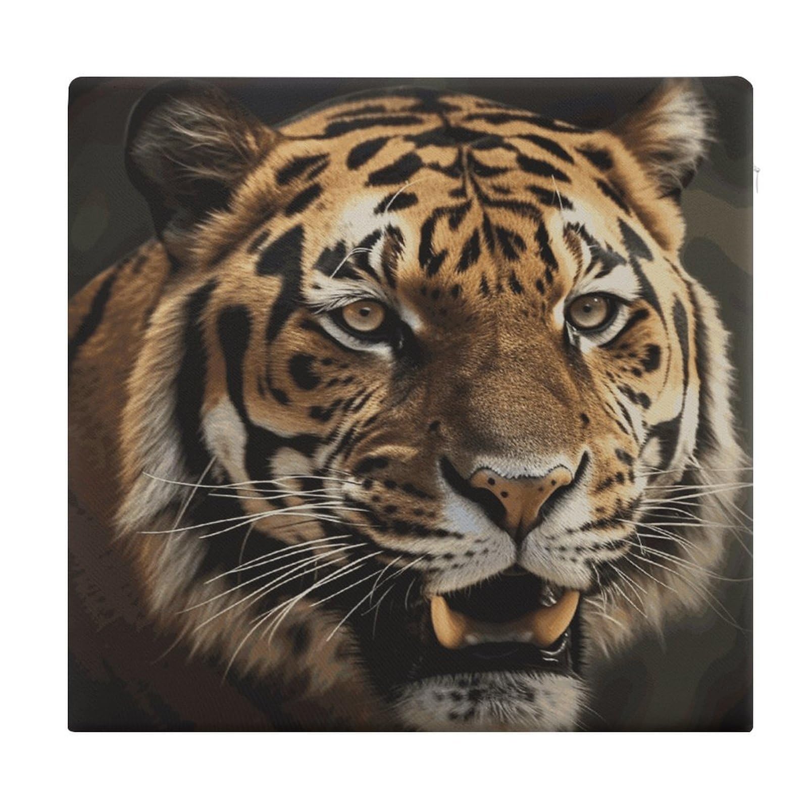LDGSUPH Tiger Seat Cushions for Office Chair Cushion Square Pillows Seating Soft Floor Cushions Cozy Couch Cushion Support Memory Foam Chair Pads for Home Travel Car