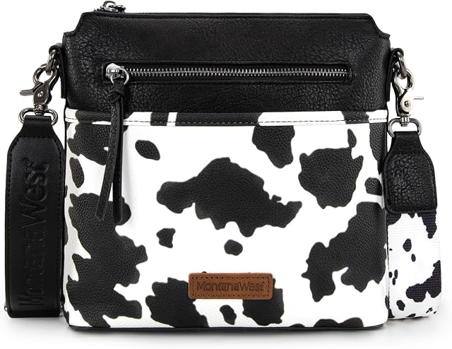 Montana West Sac de corps pour femmes Multi Pocket sac de corps de croix avec lanière de guitare