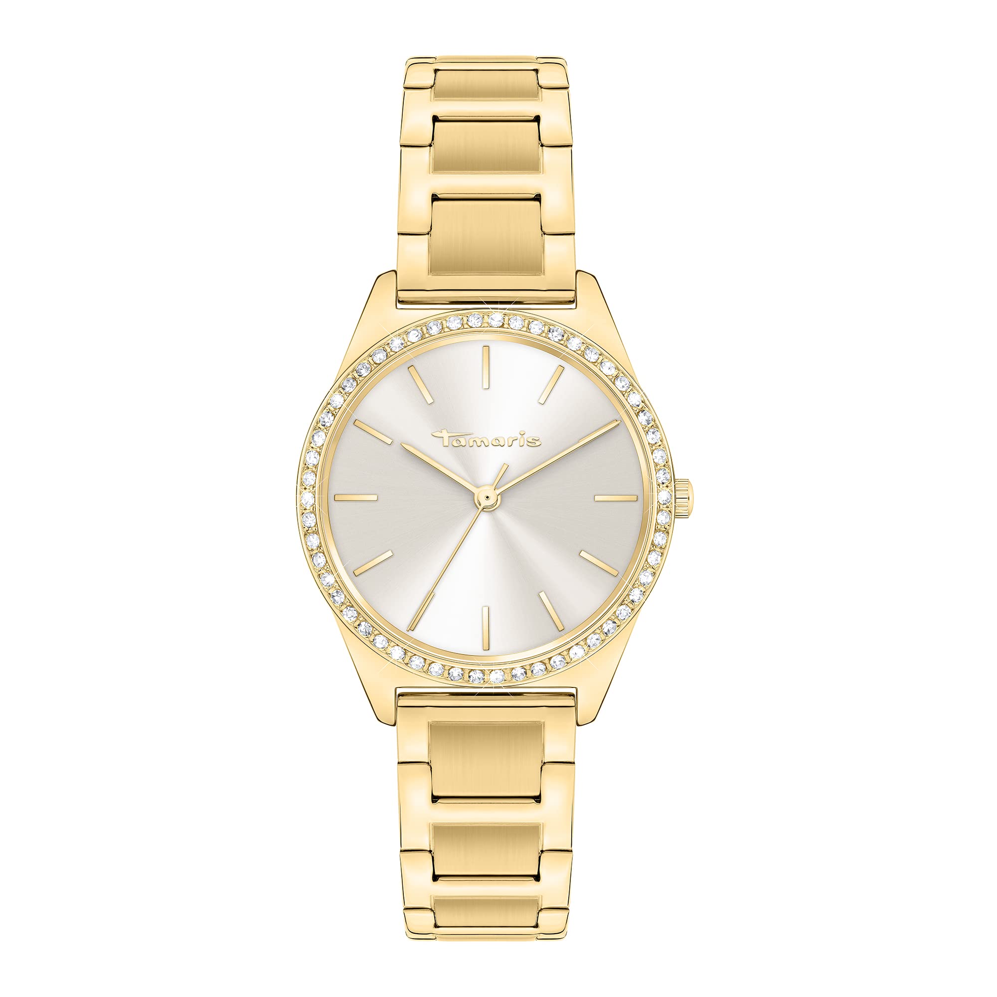 Tamaris Watch with Zirconia Stones, Gold, 30 mm, Bracelet