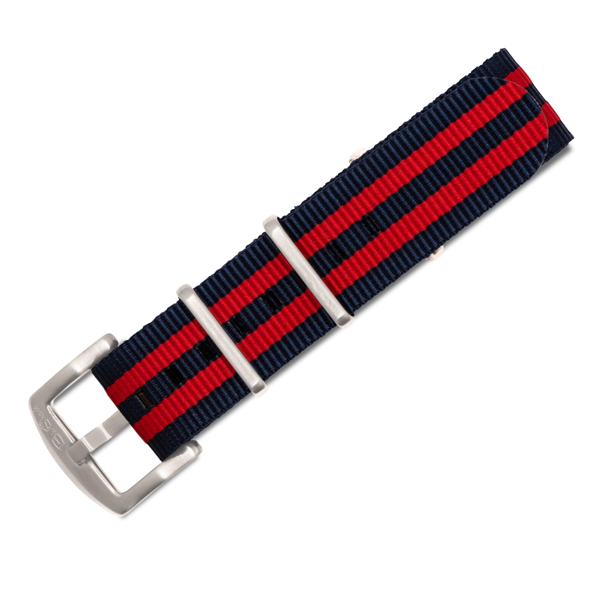 Photo 1 of Original Collection Watch Strap, Bond Navy Red, 20mm, Brushed Buckle