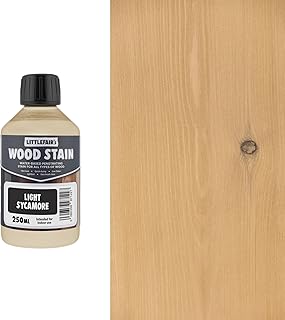 Wood Stain Water Based - 8.5oz/250ml - Indoor Furniture Stain Light & Dark Finishes - Special Non Toxic & Eco Friendly Formula - Wood Stain for Crafts - Color: Light Sycamore
