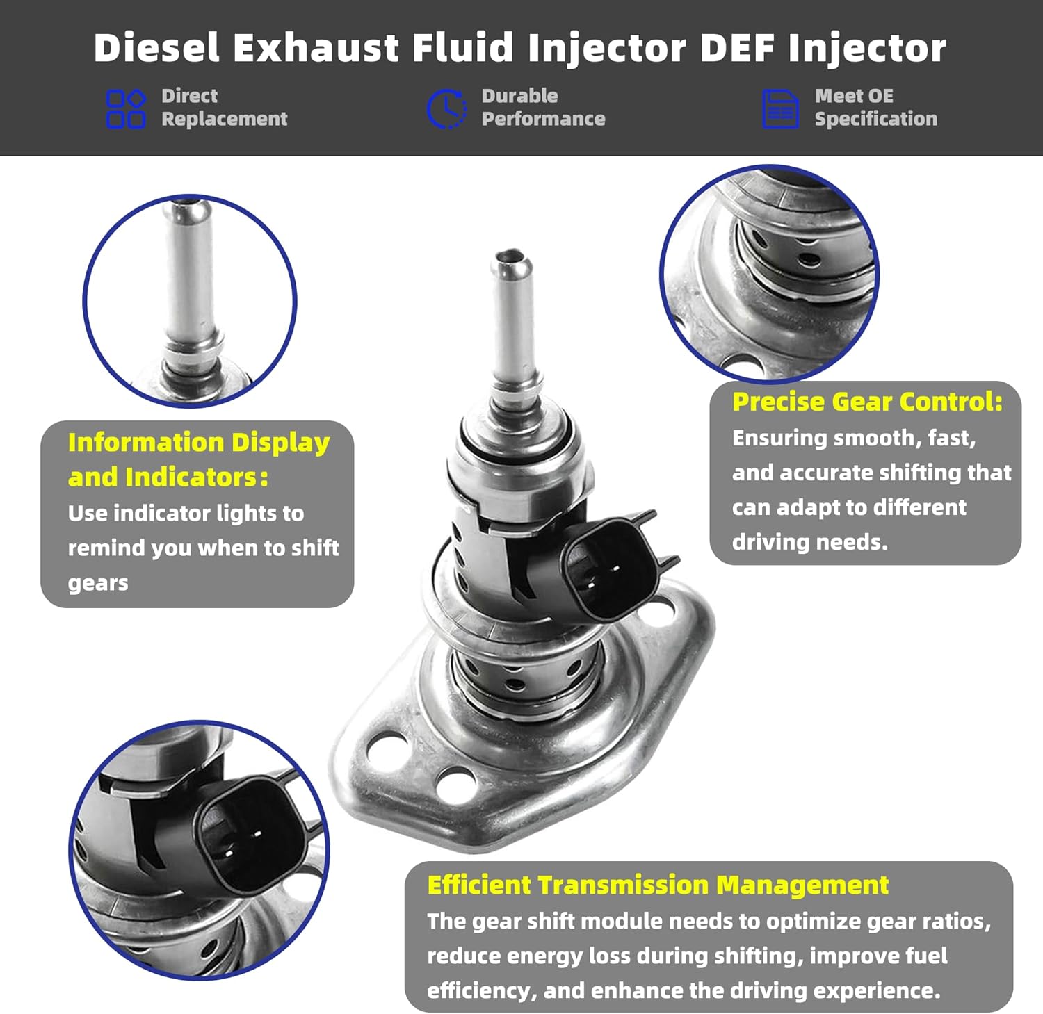 Diesel Exhaust Fluid Injector, DEF Injector Compatible With Ram 2500 3500 4500 5500 6.7L 2013-2022, Ford F250 F350 F450 F550 Super Duty 6.7L Diesel 2017-2019 Replace# 4627241AA 04627241AF