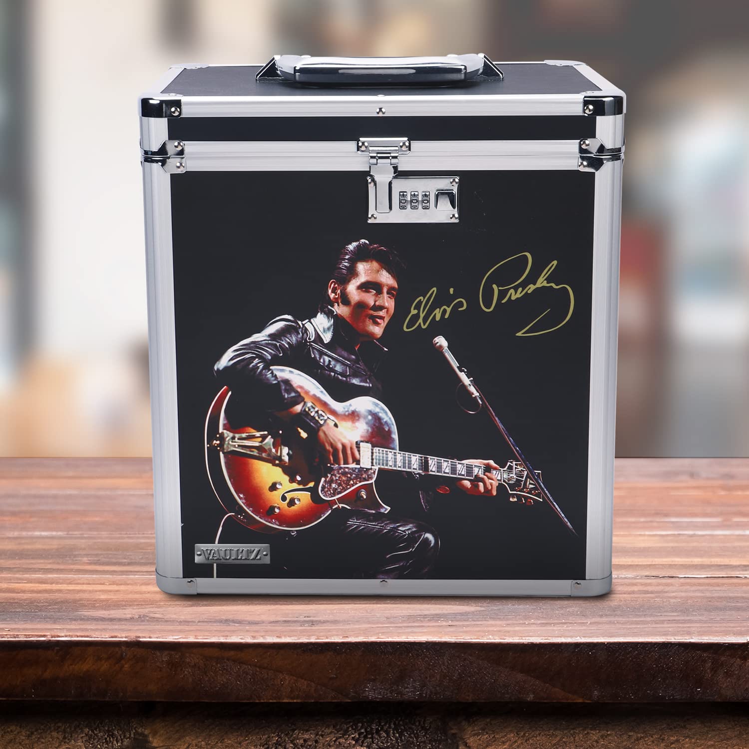 Amazon.com: Vaultz Locking Vinyl Record Case, 50 Record Capacity